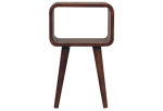 Mini Honey Caramel Curved Open Bedside