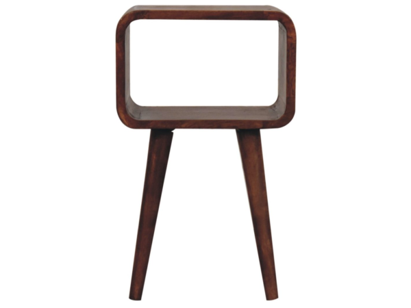 Mini Honey Caramel Curved Open Bedside