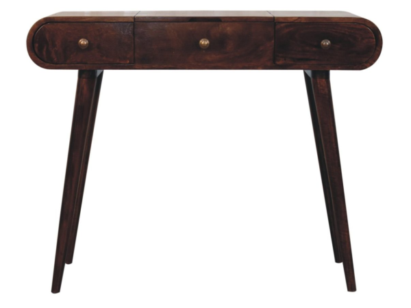 California Walnut Dressing Table with Foldable Mirror