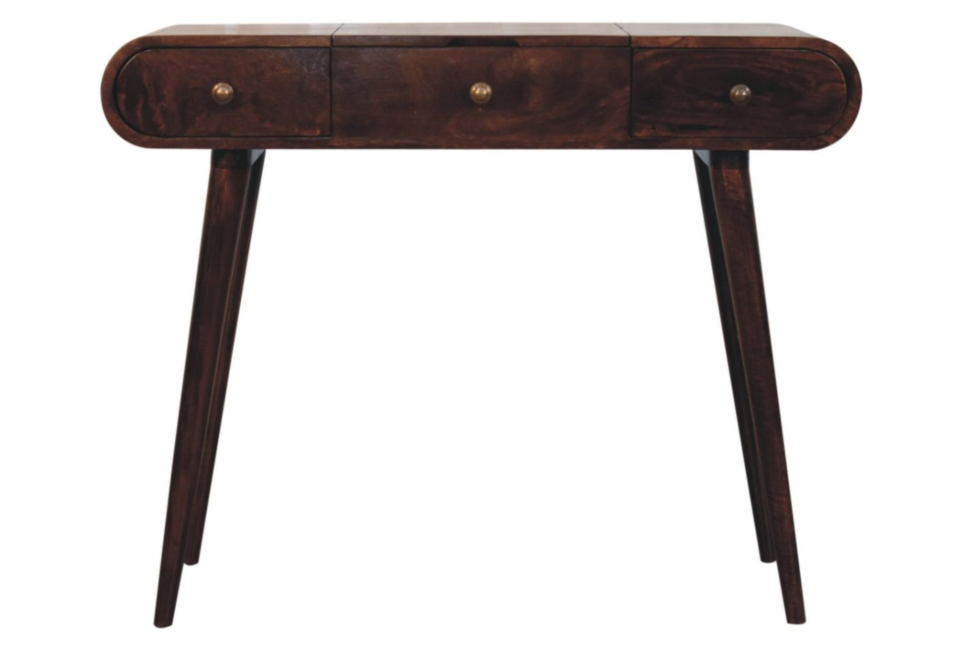 California Walnut Dressing Table with Foldable Mirror