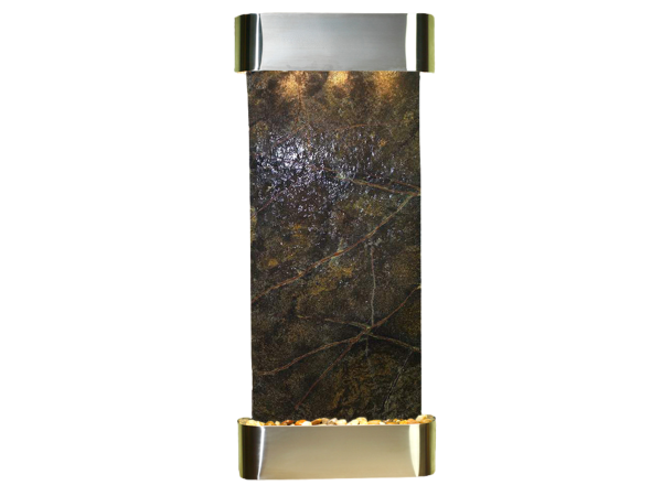 Inspiration Falls-Round-Stainless Steel-Green Marble
