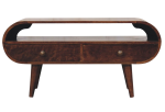 California Walnut Circular TV Stand