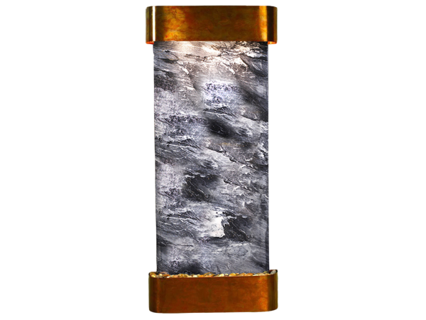 Inspiration Falls-Round-Rustic Copper-Black Spider Marble