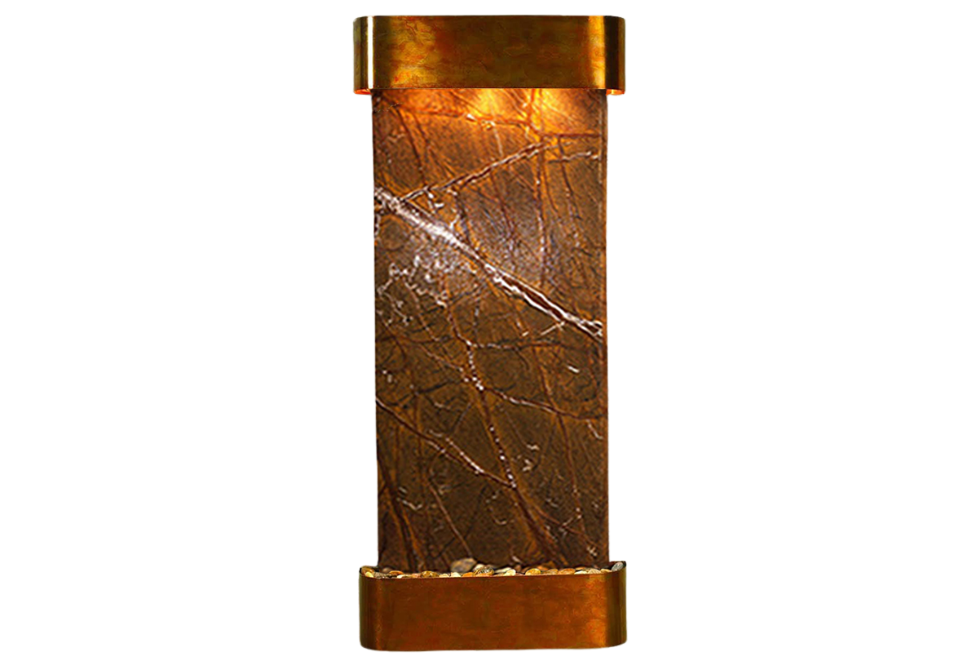 Inspiration Falls-Round-Rustic Copper-Brown Marble