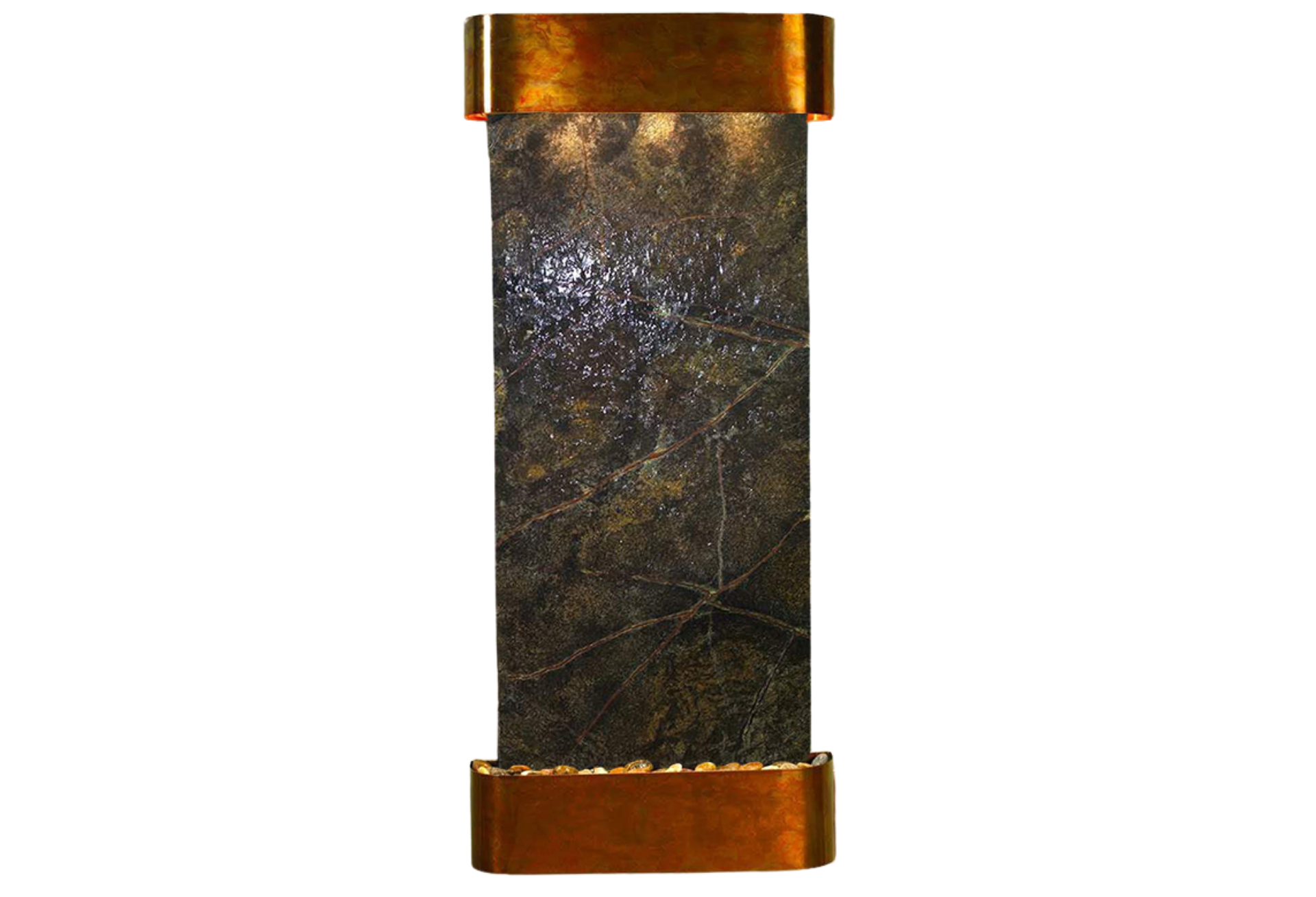 Inspiration Falls-Round-Rustic Copper-Green Marble