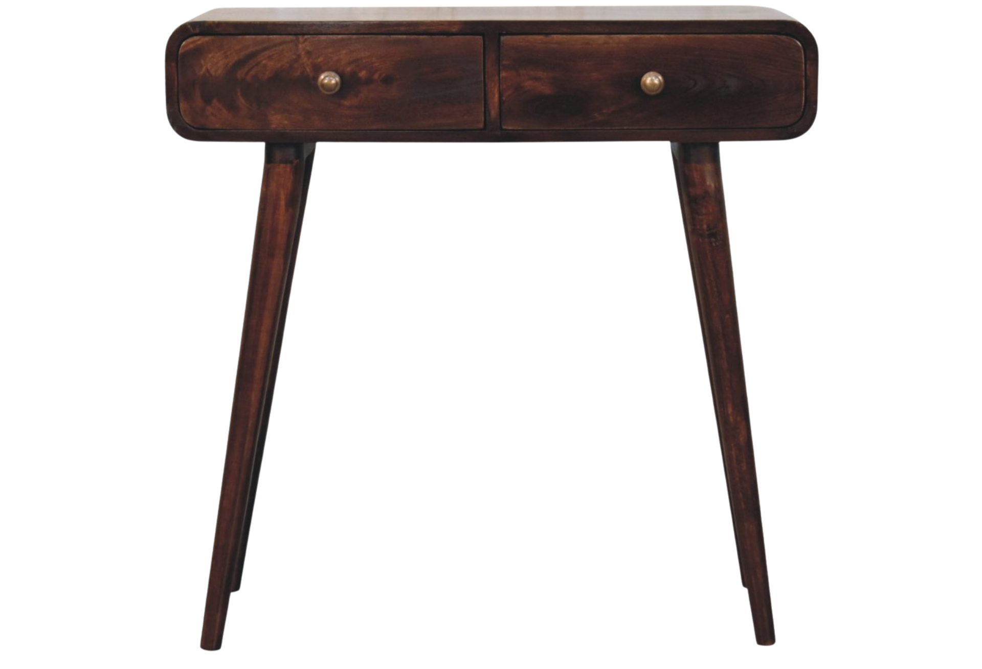 California Walnut Curved Hallway Table