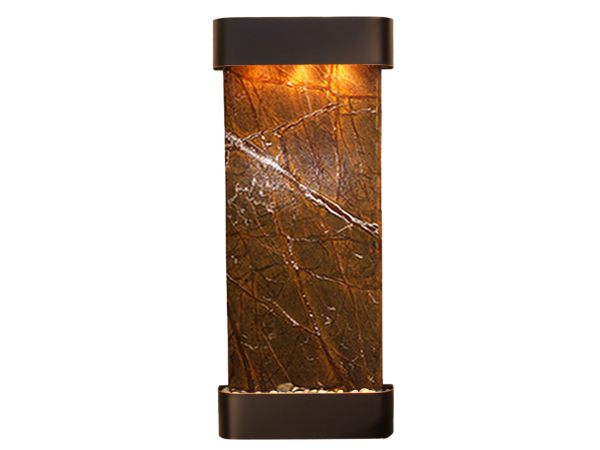 Inspiration Falls-Round-Blackened Copper-Brown Marble