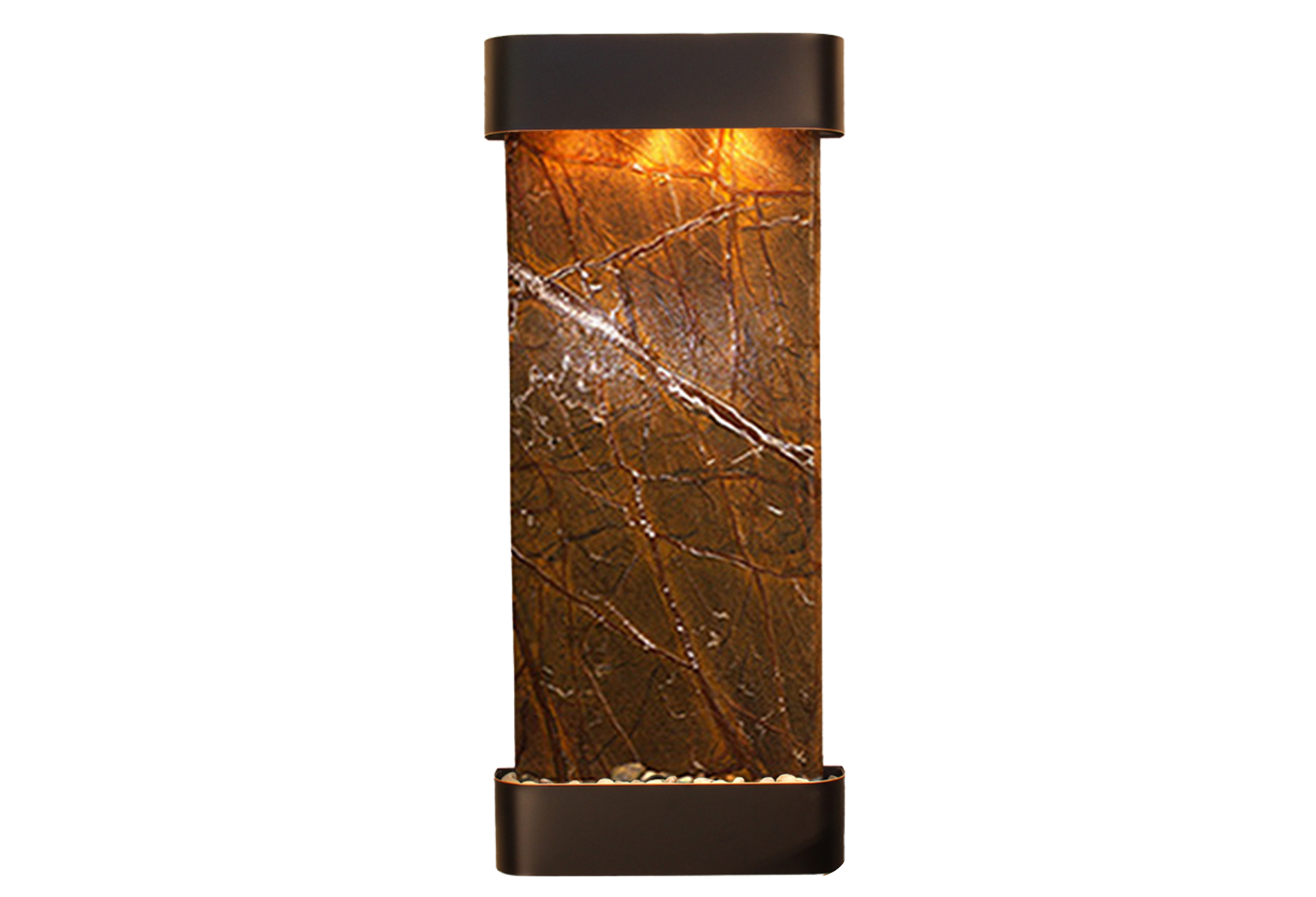 Inspiration Falls-Round-Blackened Copper-Brown Marble