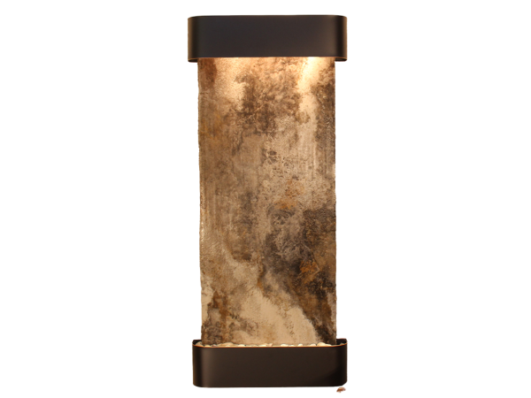 Inspiration Falls-Round-Blackened Copper-Magnifico Travertine