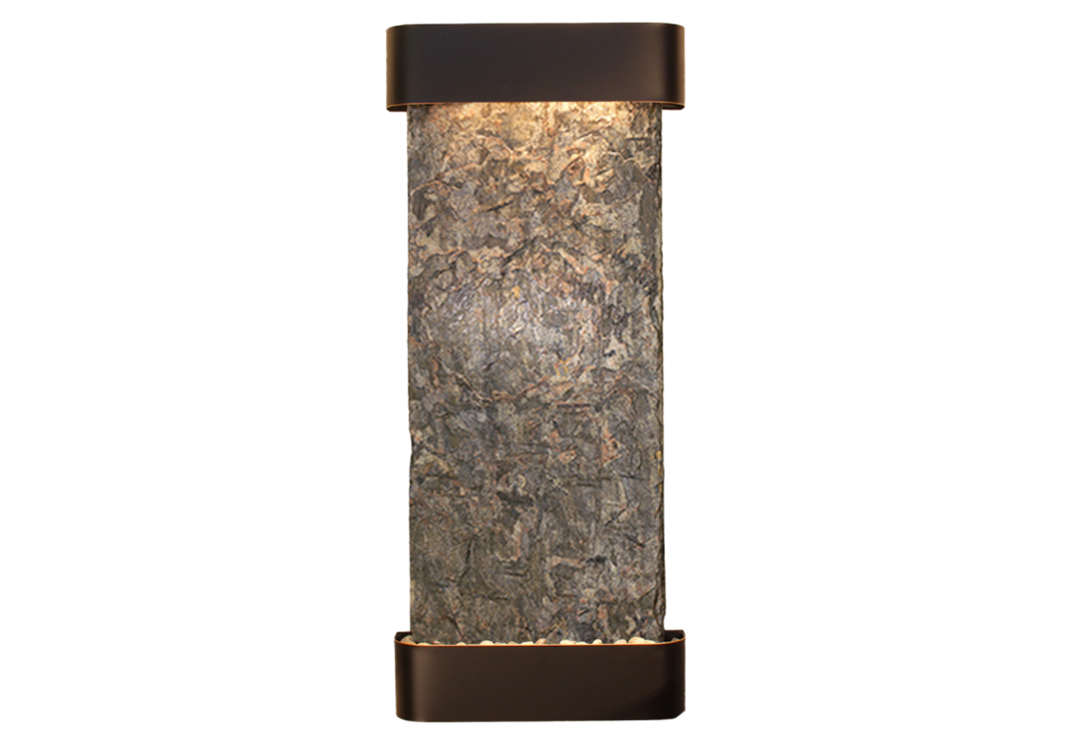 Inspiration Falls-Round-Blackened Copper-Green Natural Slate