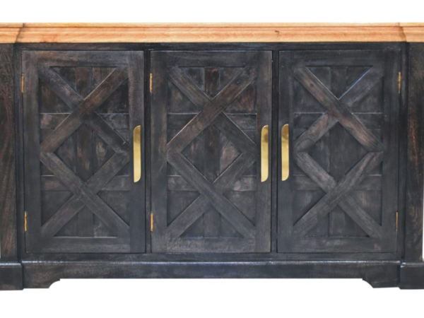 Regal Ash Black Rustic Sideboard