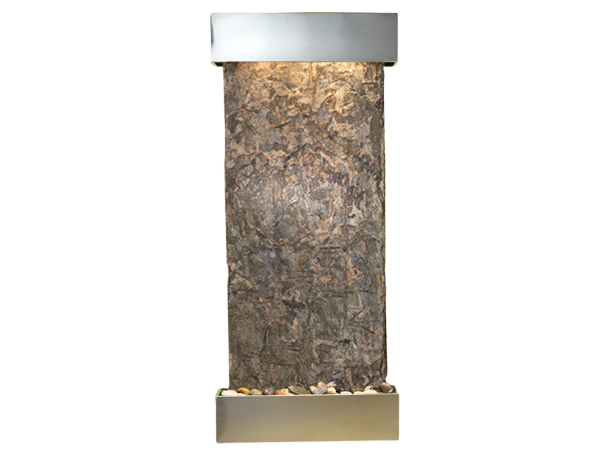Inspiration Falls-Square-Stainless Steel-Green Natural Slate