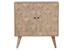 Hourglass Carved Marble Cabinet