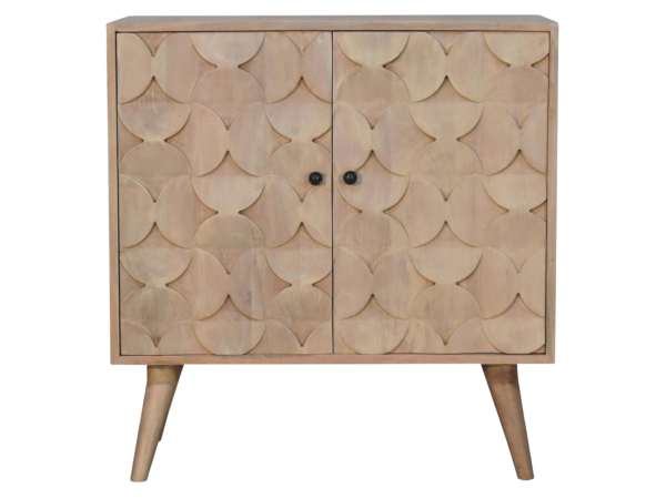 Hourglass Carved Marble Cabinet