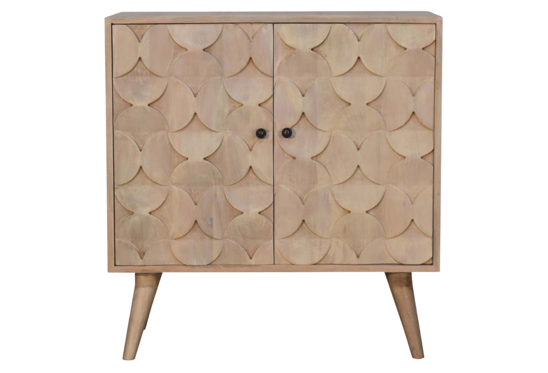 Hourglass Carved Marble Cabinet