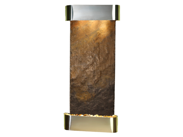 Inspiration Falls-Round-Stainless Steel-Multi-Color Natural Slate