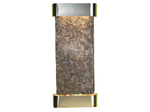 Inspiration Falls-Round-Stainless Steel-Green Natural Slate