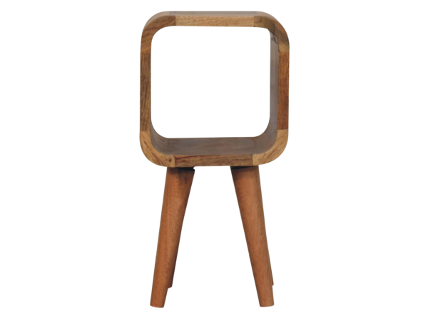 Extra Mini Minimalist Open Curved Oak-ish Bedside