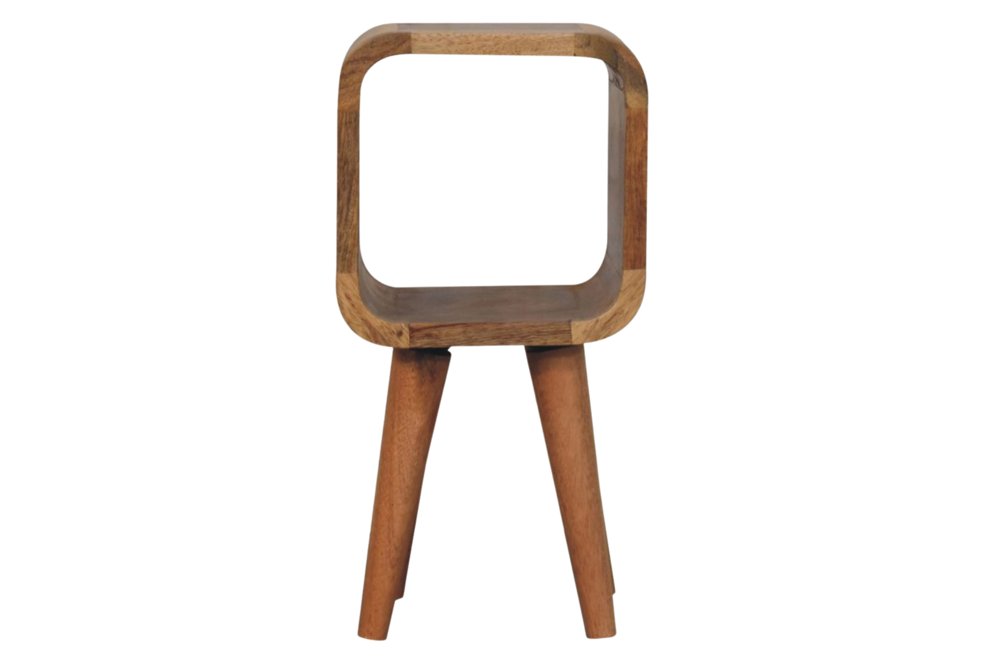 Extra Mini Minimalist Open Curved Oak-ish Bedside