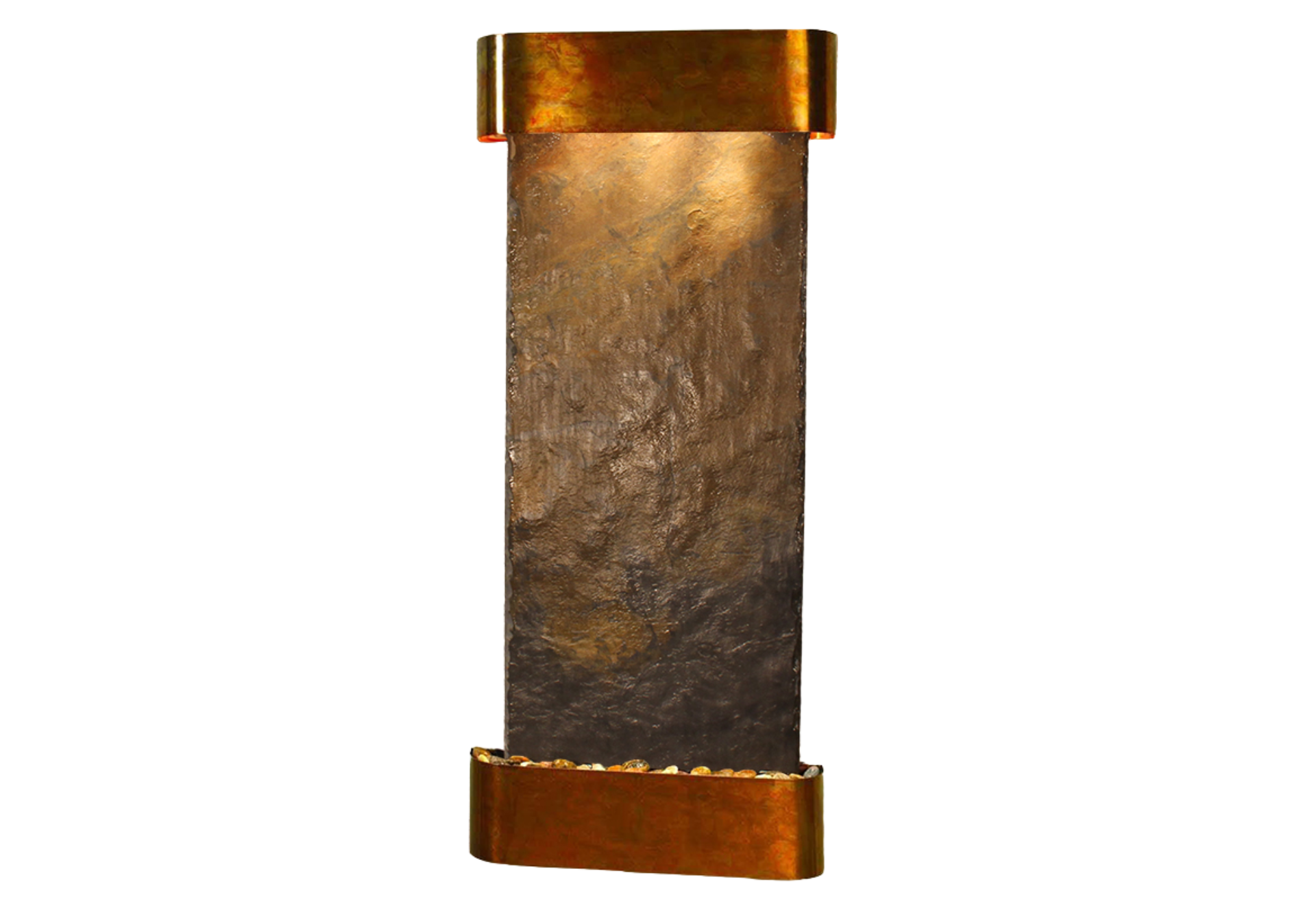 Inspiration Falls-Round-Rustic Copper-Multi-Color Natural Slate