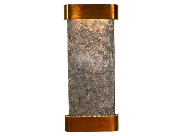 Inspiration Falls-Round-Rustic Copper-Green Natural Slate