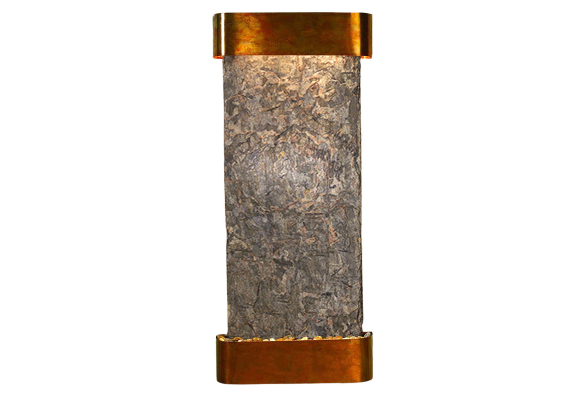 Inspiration Falls-Round-Rustic Copper-Green Natural Slate