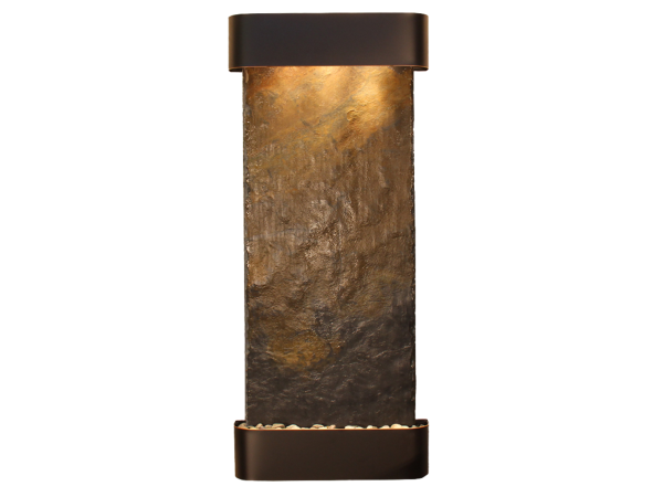 Inspiration Falls-Round-Blackened Copper-Multi-Color Natural Slate