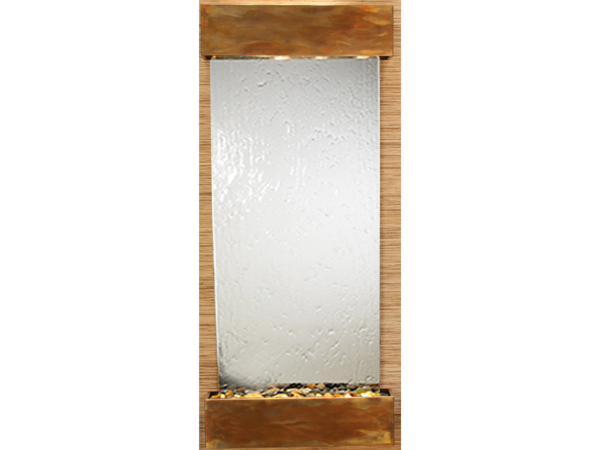 Inspiration Falls-Square-Rustic Copper-Silver Mirror