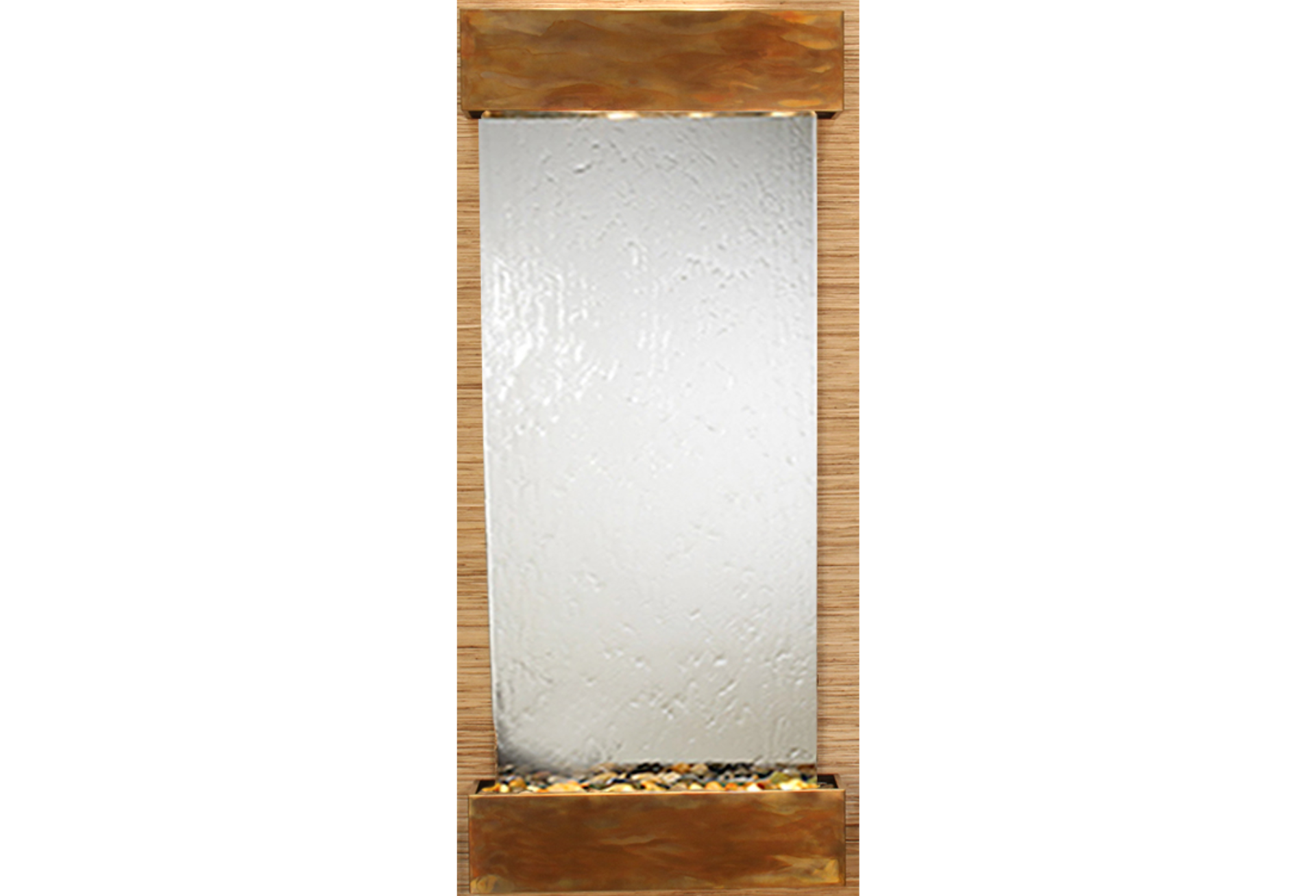 Inspiration Falls-Square-Rustic Copper-Silver Mirror
