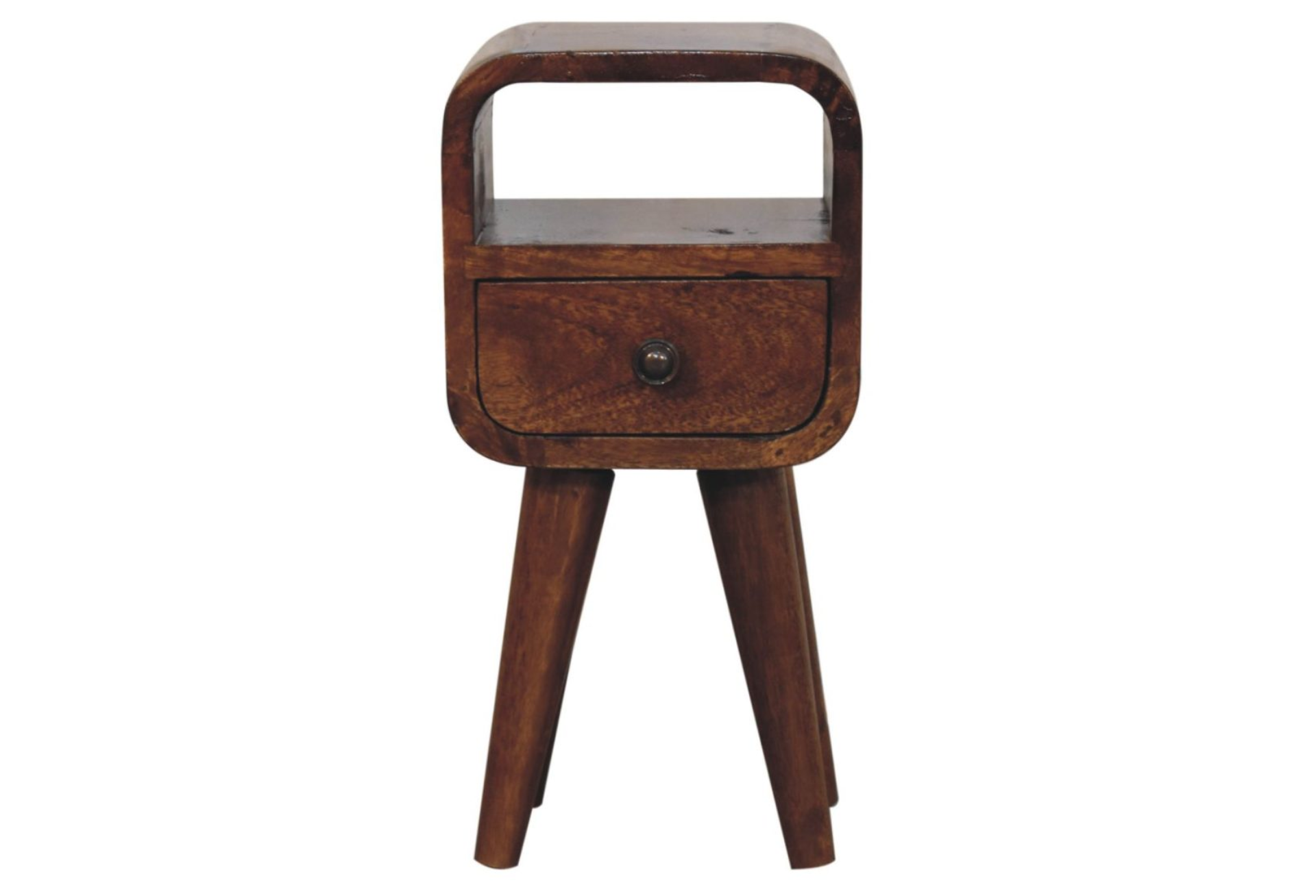 Extra Mini Chestnut Curve Open Slot Bedside