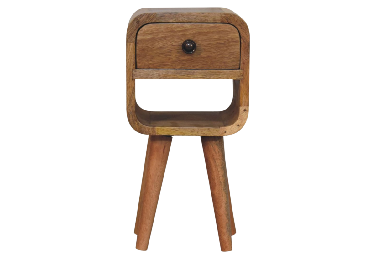 Extra Mini Oak-ish Curve Lower Bedside