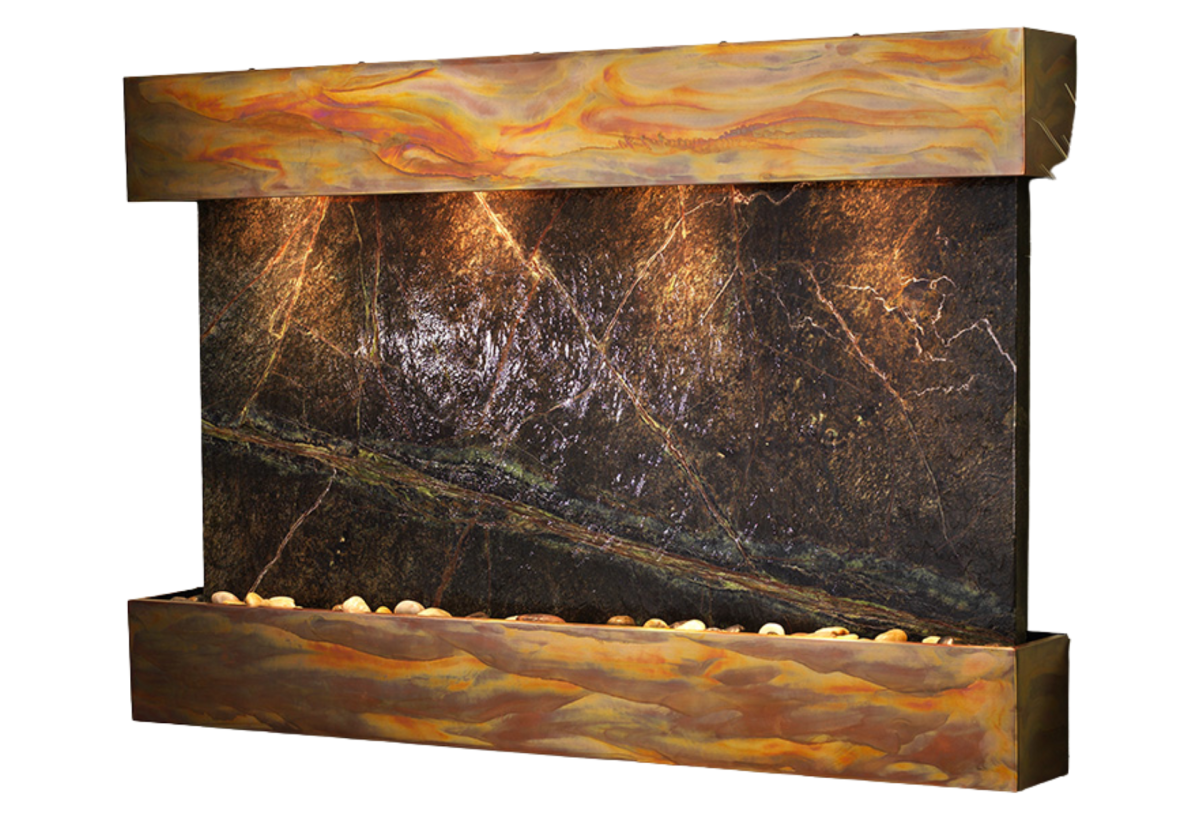 Sunrise Springs-Square-Rustic Copper-Green Marble