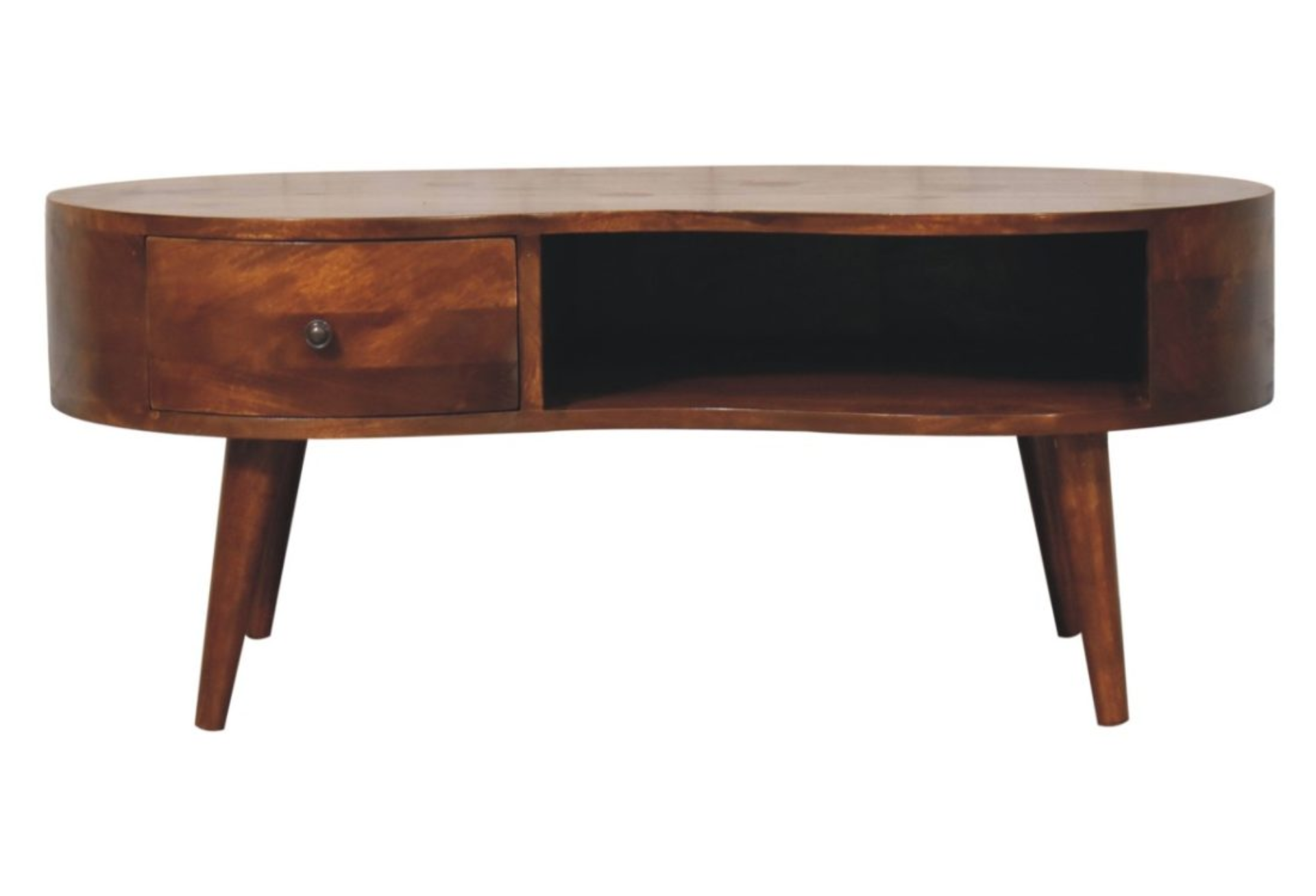 Large Chestnut Wave Coffee Table
