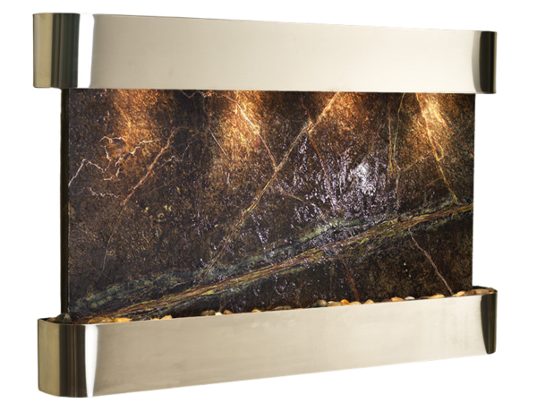 Sunrise Springs-Round-Stainless Steel-Green Marble