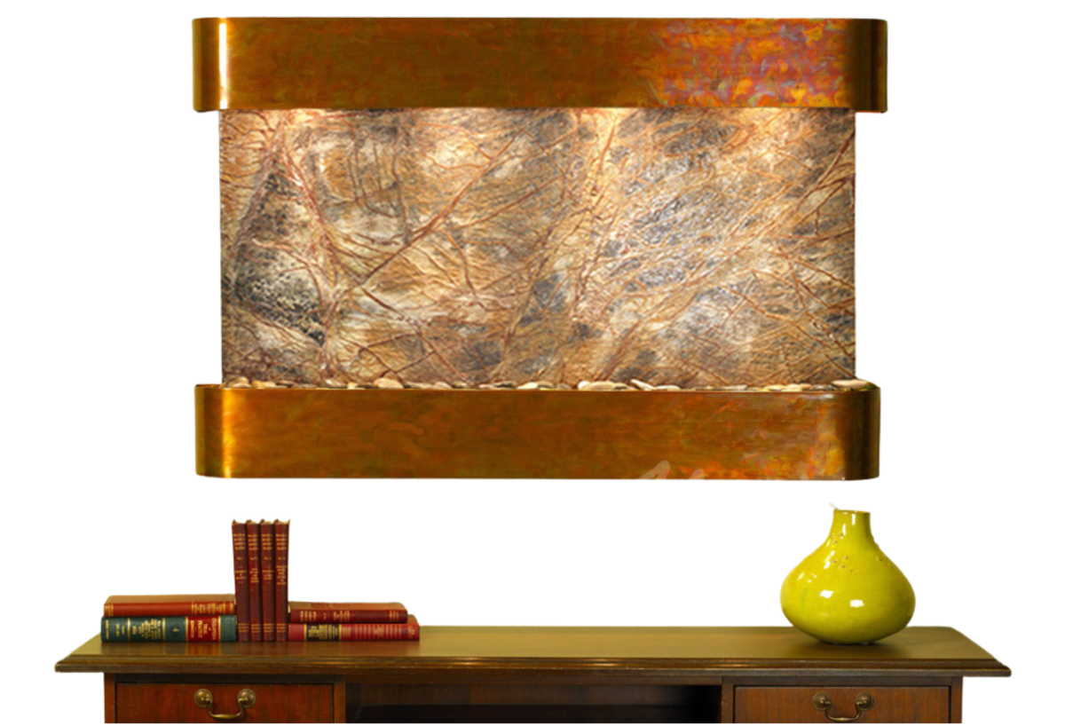 Sunrise Springs-Round-Rustic Copper-Brown Marble