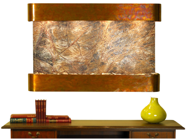 Sunrise Springs-Round-Rustic Copper-Brown Marble