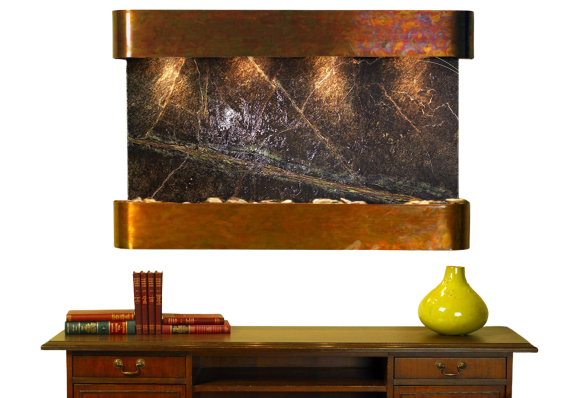 Sunrise Springs-Round-Rustic Copper-Green Marble