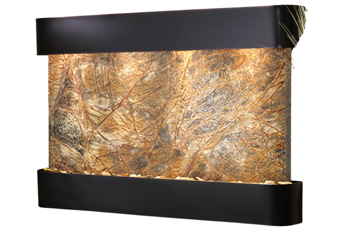 Sunrise Springs-Round-Blackened Copper-Brown Marble