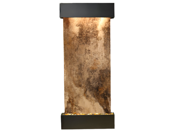 Inspiration Falls-Square-Blackened copper-Magnifico Travertine