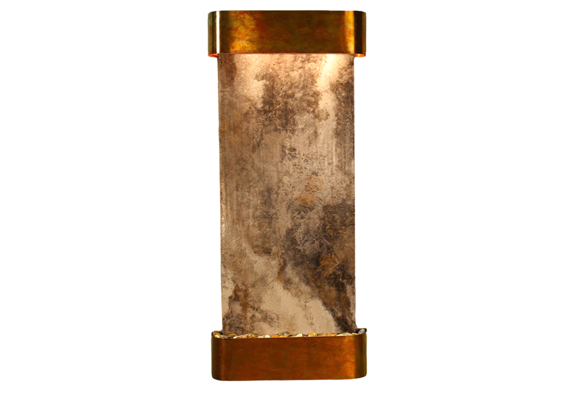 Inspiration Falls-Round-Rustic Copper-Magnifico Travertine