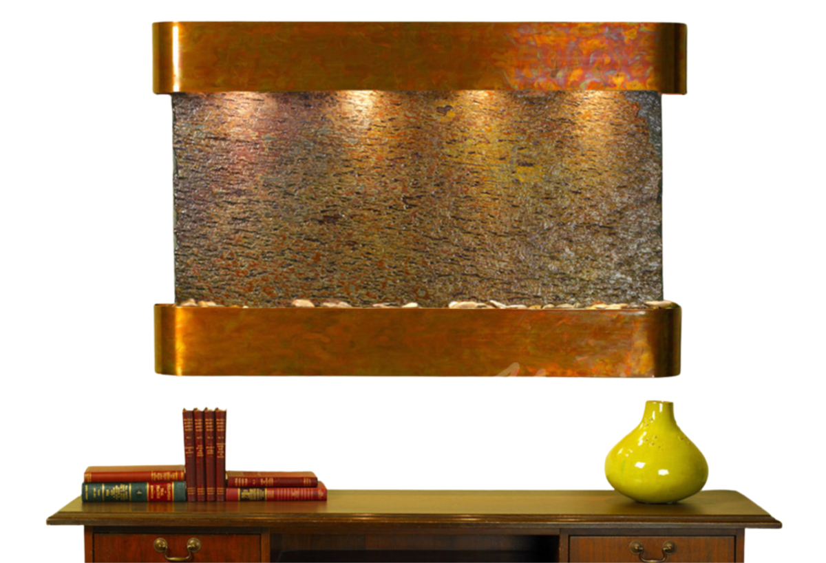 Sunrise Springs-Round-Rustic Copper-Multi-Color Natural Slate