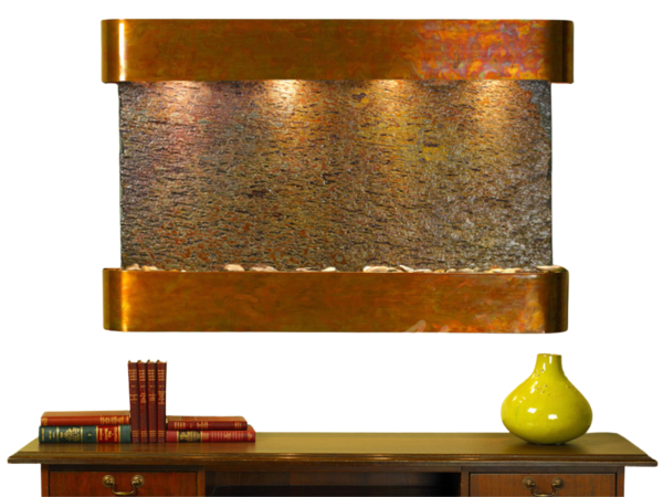 Sunrise Springs-Round-Rustic Copper-Multi-Color Natural Slate