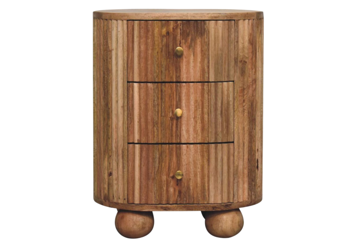 Soba Ball 3 Drawer Bedside