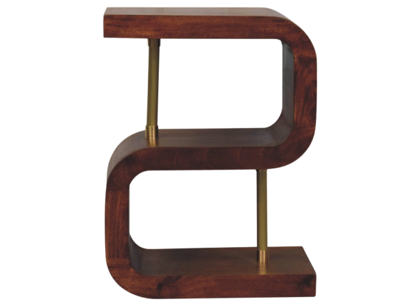 S-curve Brass Bedside