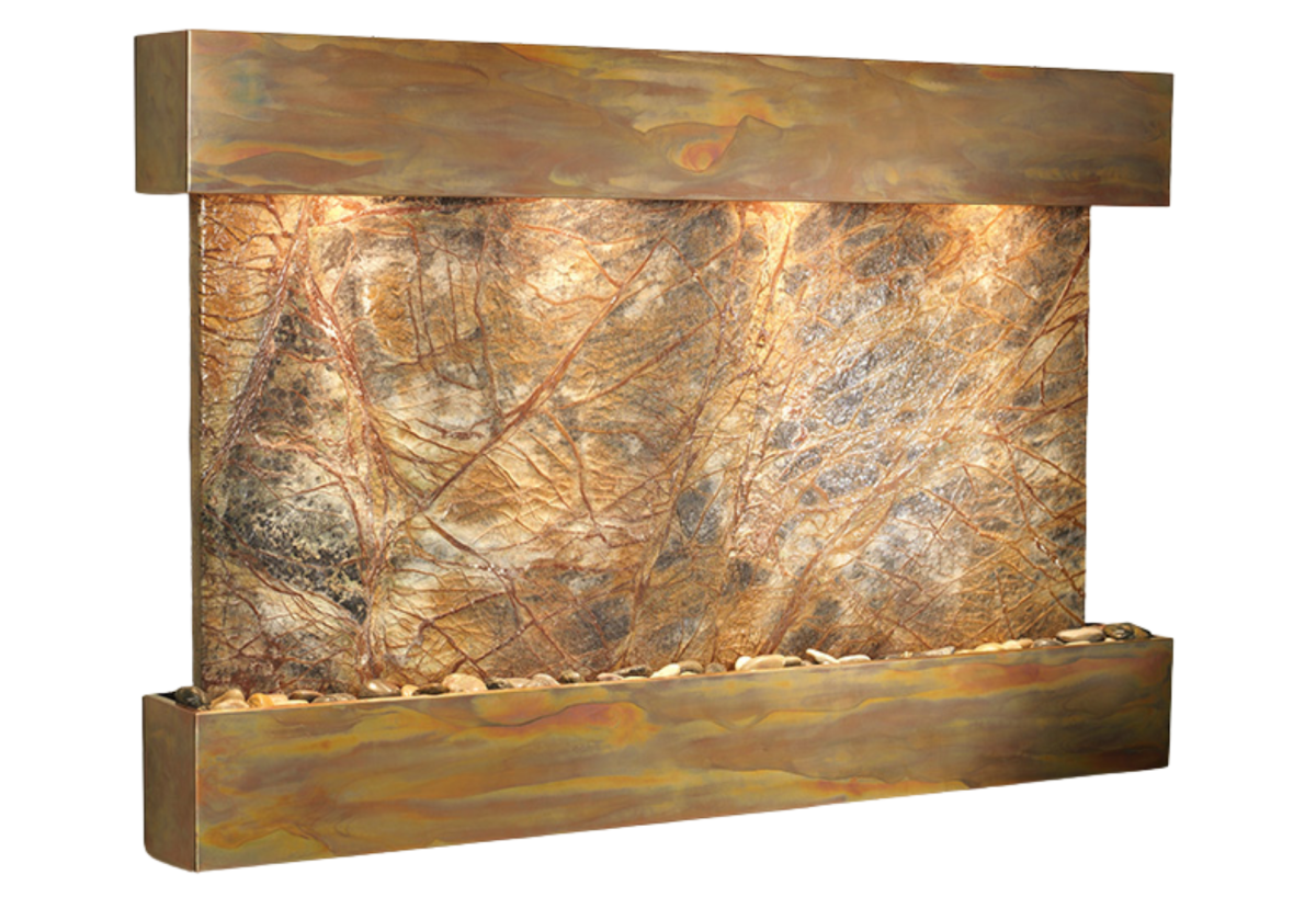 Sunrise Springs-Square-Rustic Copper-Brown Marble