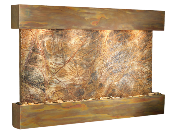 Sunrise Springs-Square-Rustic Copper-Brown Marble