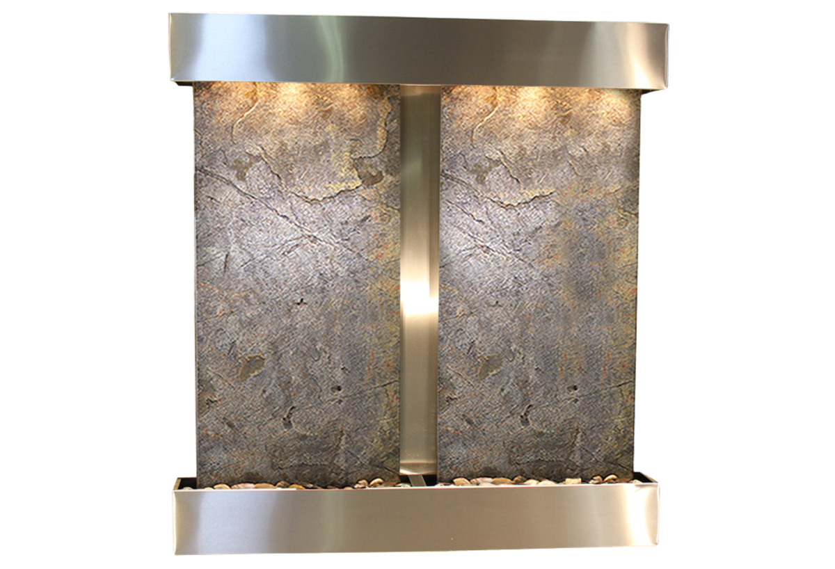 Aspen Falls-Square-Stainless Steel-Green Featherstone