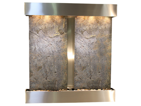 Aspen Falls-Square-Stainless Steel-Green Featherstone