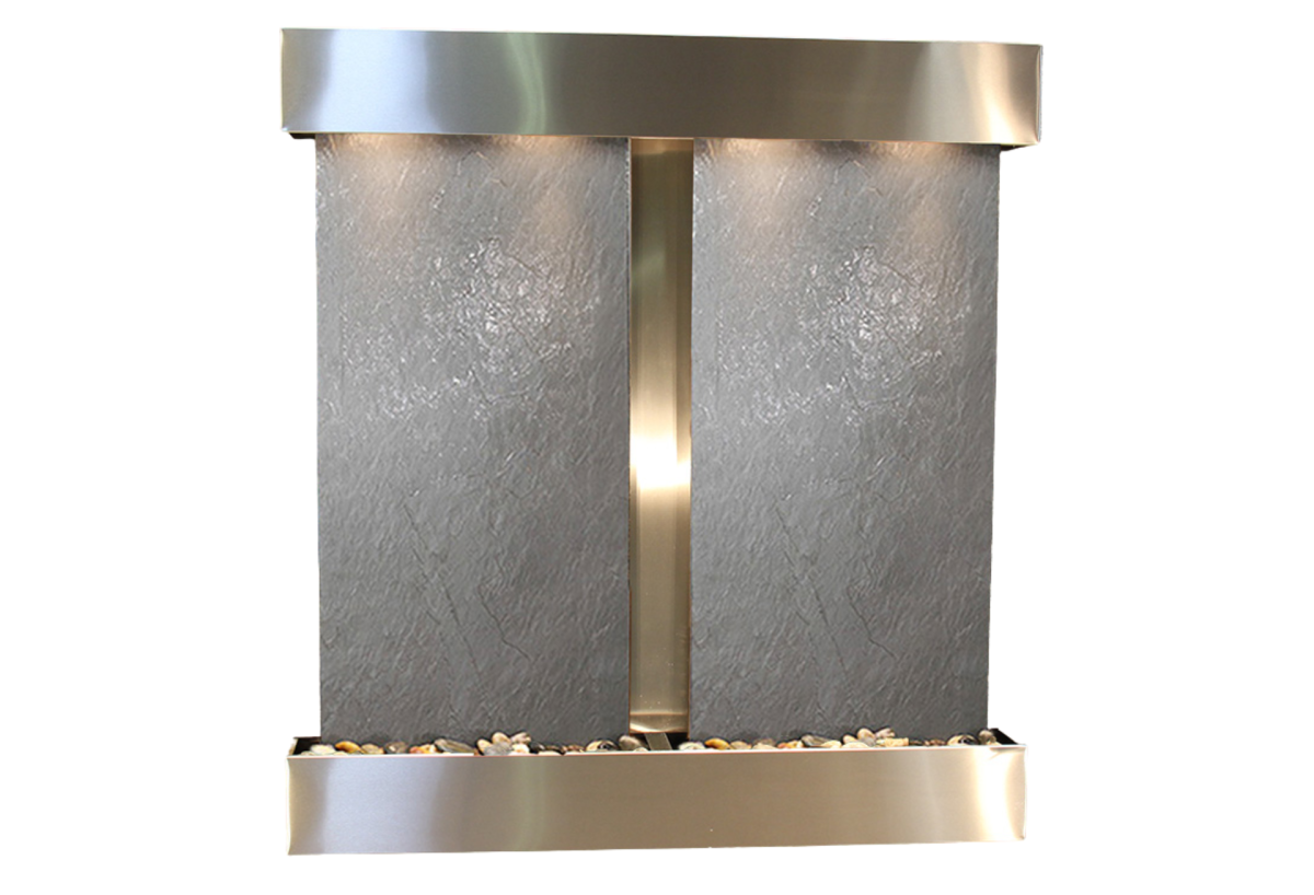 Aspen Falls-Square-Stainless Steel-Black Featherstone