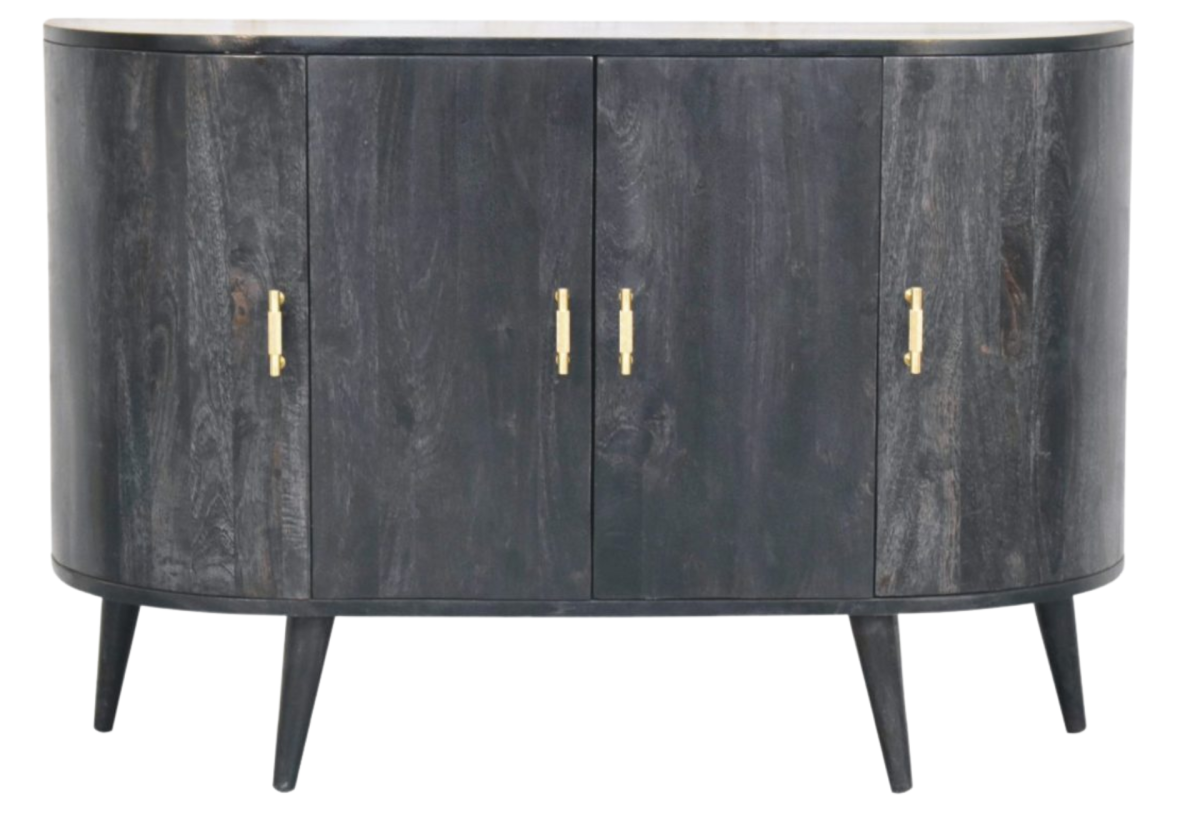 Ash Black T-Bar Quad Cabinet